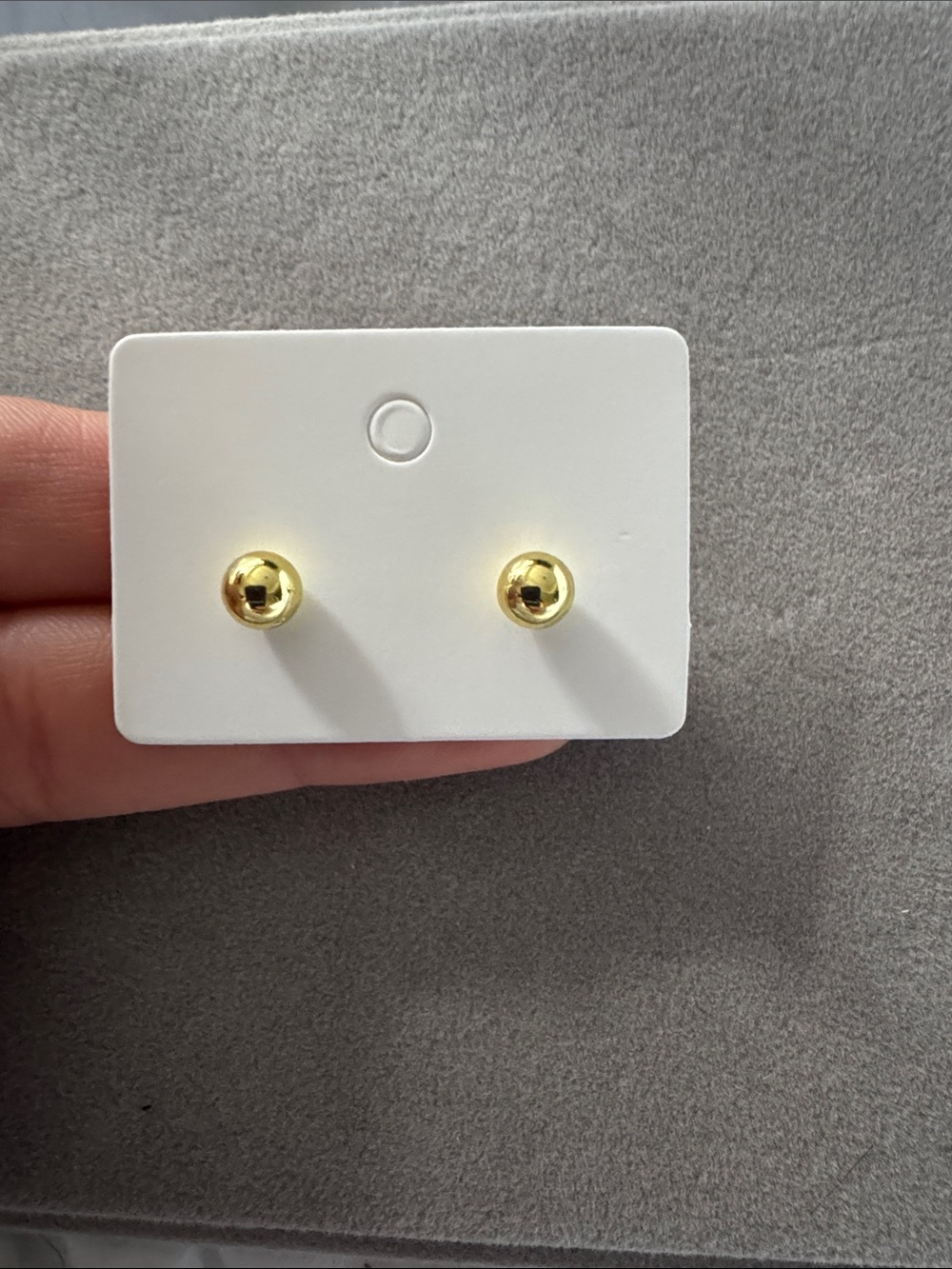 Gold Ball Stud Earrings - Classic Women's Jewelry